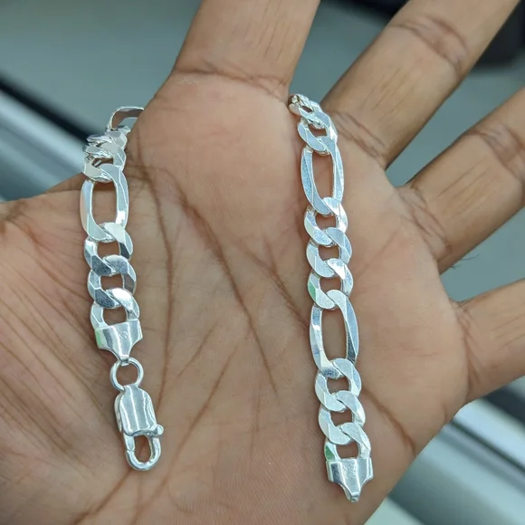 925 Sterling Silver Figaro Bracelet